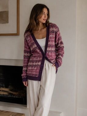Cozy Cardigan in Rich Purple NWT